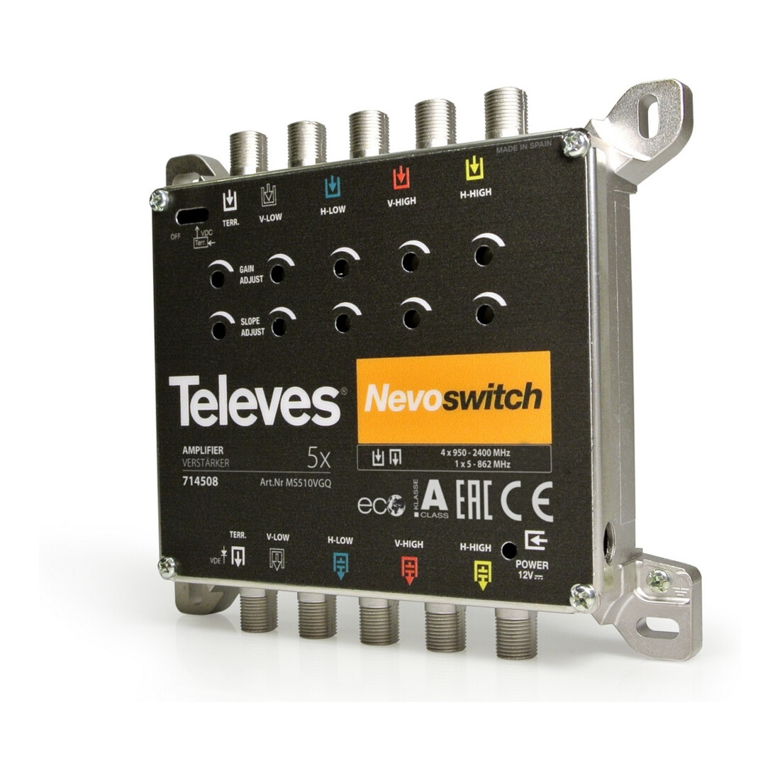 Televes Verstärker 5-fach 5-15dB f.MSNEVO o.NT MS510VGQ