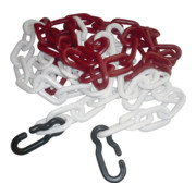 Temka Absperrkette rot/weiß Kunststoff L.3m Glieder-D.9xL.11mm m.2 Universalhaken