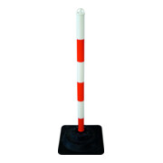 TEMKA Kettenpfosten-Set EcoMax mit 10 m Absperrkette 3x rot/weiß, 3x weiß/rot, 6x