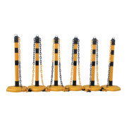 TEMKA Kettenpfosten - Set, g/s 6 Pfosten + 5x3m Kette-2