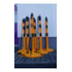 TEMKA Kettenpfosten - Set, g/s 6 Pfosten + 5x3m Kette-5
