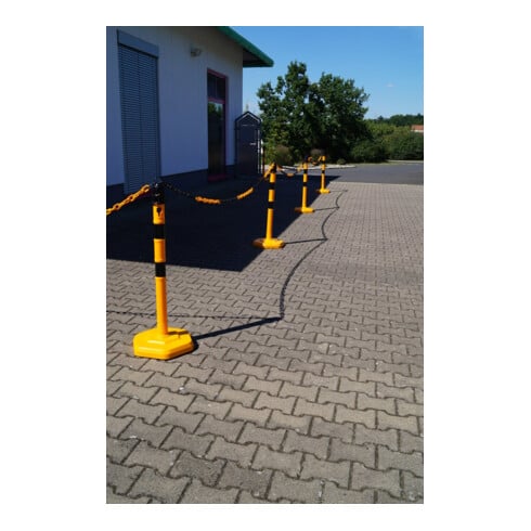 TEMKA Kettenpfosten - Set, g/s 6 Pfosten + 5x3m Kette