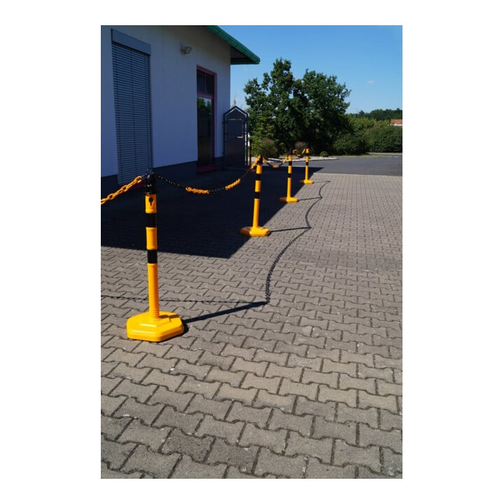TEMKA Kettenpfosten - Set, g/s 6 Pfosten + 5x3m Kette