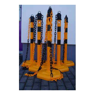 TEMKA Poteaux de chaîne - Set, g/s 6 poteaux + chaîne 5x3m