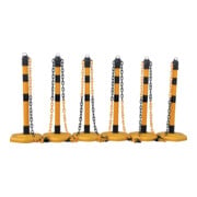 TEMKA Poteaux de chaîne - Set, g/s 6 poteaux + chaîne 5x3m-2