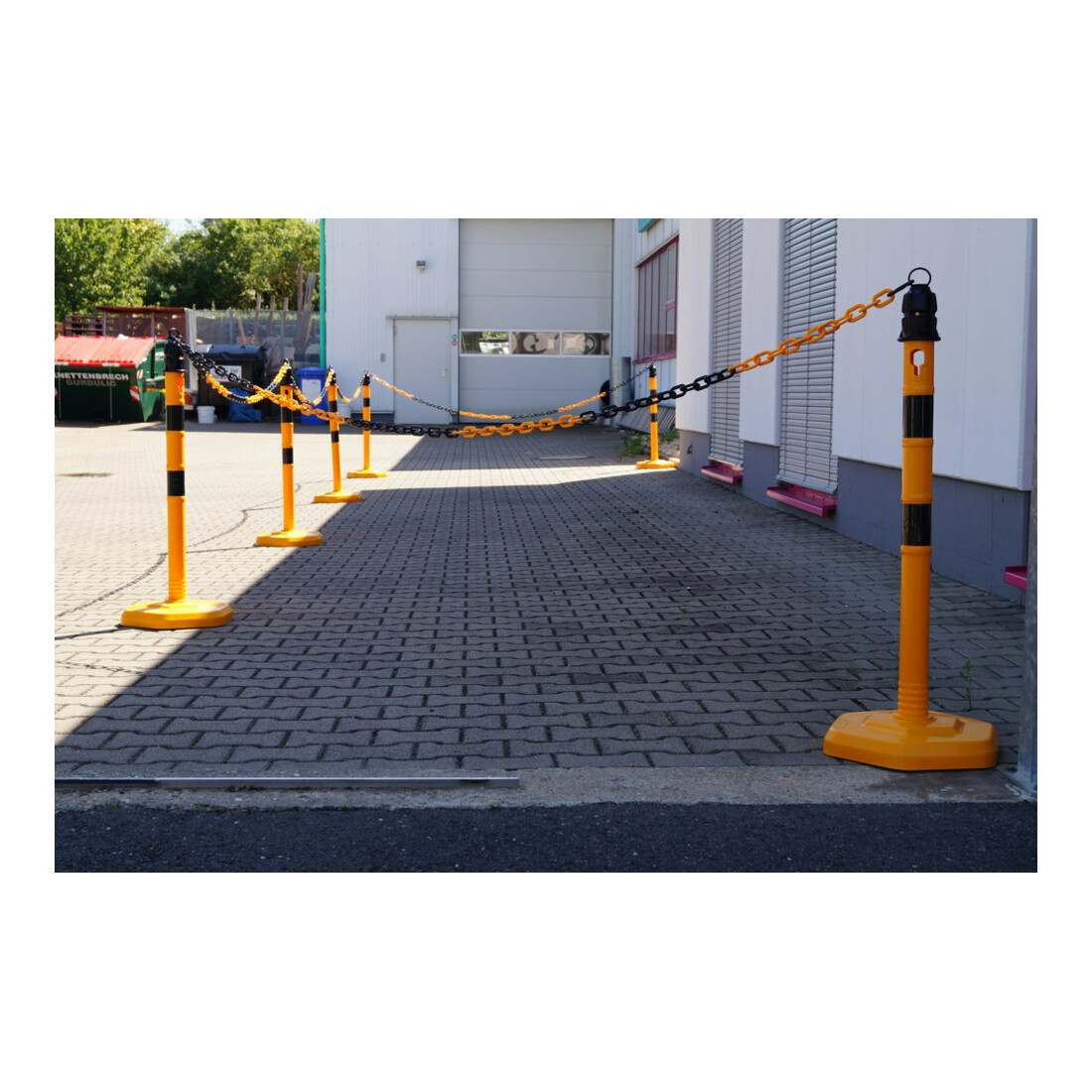 TEMKA Poteaux de chaîne - Set, g/s 6 poteaux + chaîne 5x3m