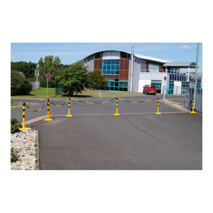 TEMKA Poteaux de chaîne - Set, g/s 6 poteaux + chaîne 5x3m
