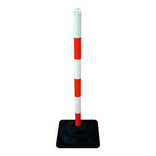 TEMKA Set de poteaux chaîne EcoMax avec chaîne de 10 m 3x rouge/blanc, 3x blanc/rouge, 6x