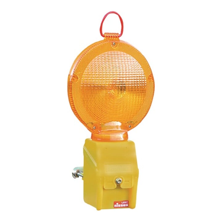 Témoin lumineux de chantier Nissen MonoLight LED jaune Tête de lampe tournant.
