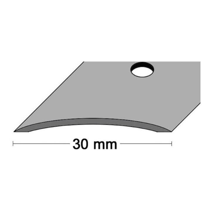 Teppichschiene B.30mm L.1000mm Alu.silberf.elox.gewölbt mittig gel.PG