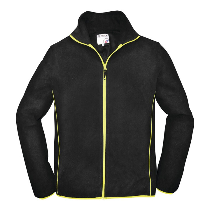 Terrax Herren Fleecejacke Gr.L schwarz/limette 100%PES