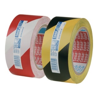 tesa 60760 Ruban de signalisation rouge/blanc 33 m x 50 mm