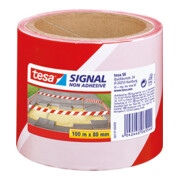 tesa Absperrband Signal 58137-00000 80mmx100m rot/weiß-3