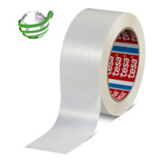 tesa CST 60418 PET recyclé blanc 132 m x 50 mm avec caoutchouc thermofusible-3
