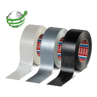 tesa Duct Tape, 50mx50mm, mit recyceltem Träger, weiß