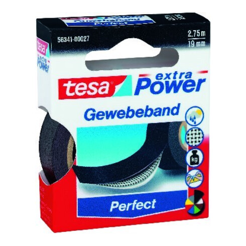 tesa extra Power Gewebeband 2,75mx19mm grau