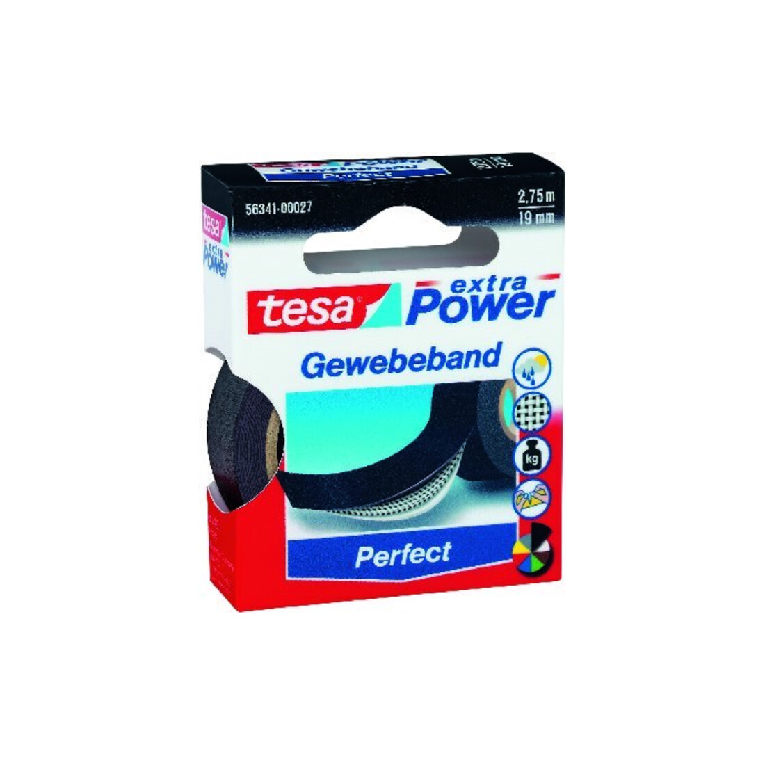 tesa extra Power Gewebeband 2,75mx19mm rot