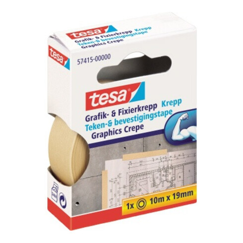 tesa Fixierband 57415-00000 19mmx10m Papier beige