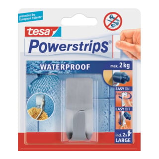 tesa Haken Zoom, 1 pc Powerstrips étanches métal