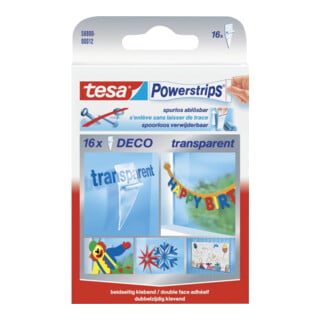 tesa Klebestücke Powerstrips Deco 58800-00012 14,5x42mm 16 St./Pack.