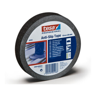 TESA Nastro di segnaletica antiscivolo per pavimenti Spessore 0,72mm, Modello: Black