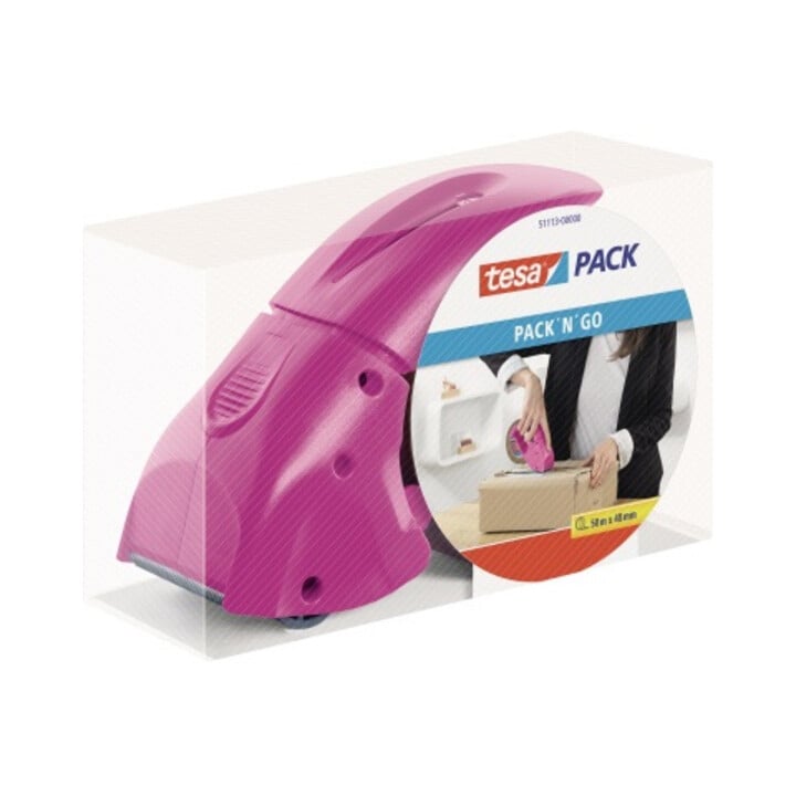 tesa Packbandabroller Pack n Go 51113 pink
