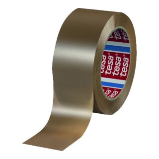 tesa PET recyclé CST 60418 chamois 132 m x 50 mm avec caoutchouc hotmelt