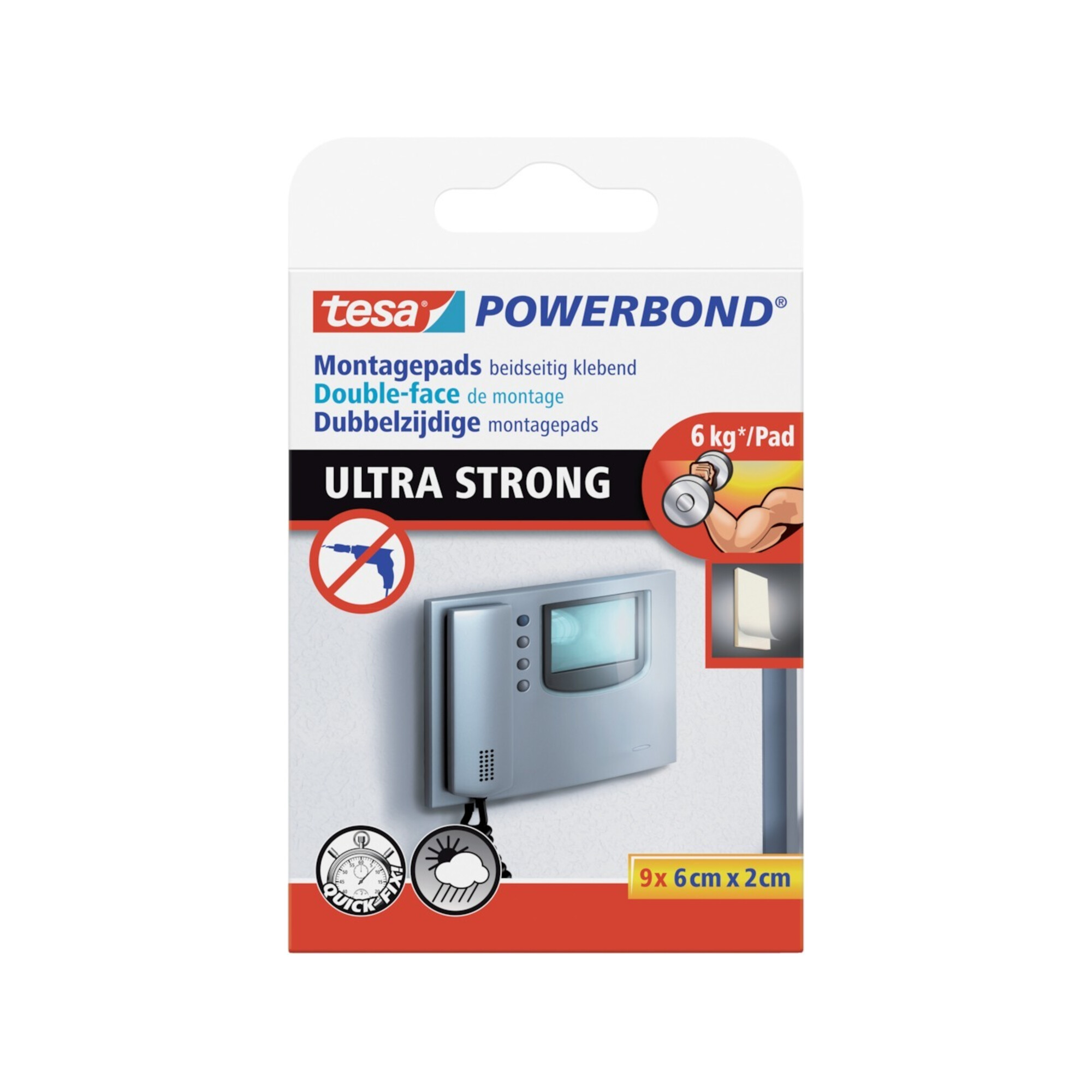 tesa POWERBOND PADS 9X0,06,M:20MM