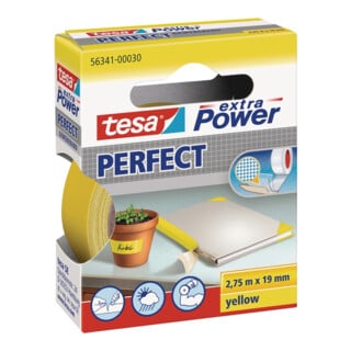 tesa® 56341 Gewebeband extra Power 2,75 m × 19 mm gelb