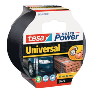 tesa® 56348 Gewebeband extra Power 10 m × 48 mm schwarz