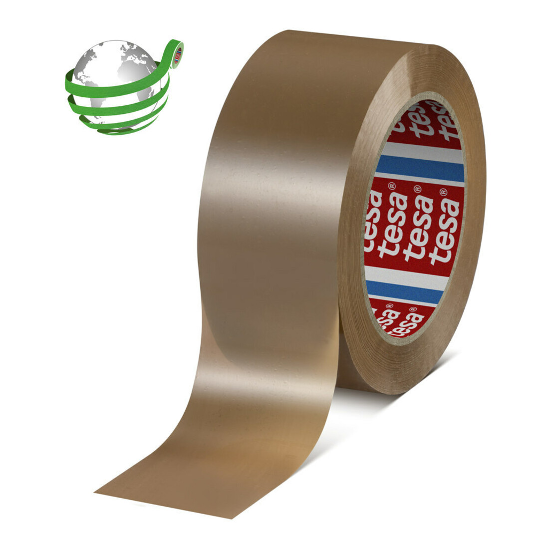 tesa Recycled PET CST 60418 chamois 132mx50mm with hotmelt rubber
