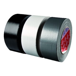 tesa Ruban adhésif 74613 argent mat 50 m x 50 mm avec support en tissu PET
