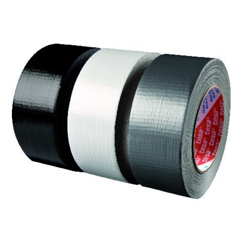 tesa Ruban adhésif 74613 argent mat 50 m x 50 mm avec support en tissu PET