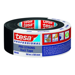 tesa Ruban adhésif toile 66462 50 x 50 noir