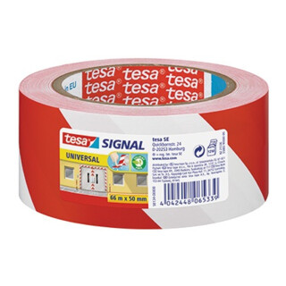 tesa Signalklebeband 58134-00000 50mmx66m bedruckt rot weiß