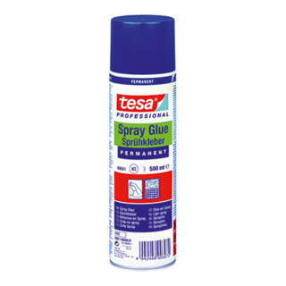 tesa Sprühkleber 60021, permanent, silikonfrei, 500ml