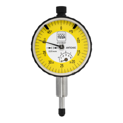 TESA Technology Analoge Messuhr IP40 mit drehbarem Skalenblatt Ø 40 mm, 5 mm, 0,01 mm