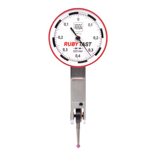 TESA Technology Analoges Standard-Fühlhebelmessgerät RUBYTAST mit drehbarem Skalenblatt Ø 28 mm, 0,8 mm, 0,01 mm