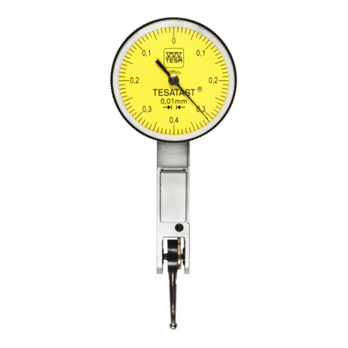 TESA Technology Analoges Standard-Fühlhebelmessgerät TESATAST mit drehbarem Skalenblatt Ø 28 mm, 0,8 mm, 0,01 mm