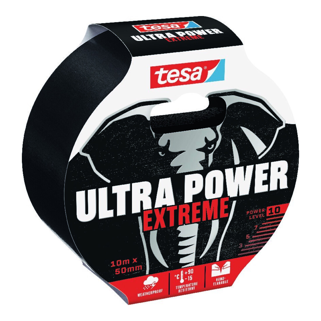 tesa Ultra Power Extreme Tape schwarz 10m:50mm