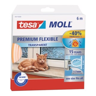 tesamoll® 5417 Premium flexible Silikondichtung 6 m × 9 mm transparent