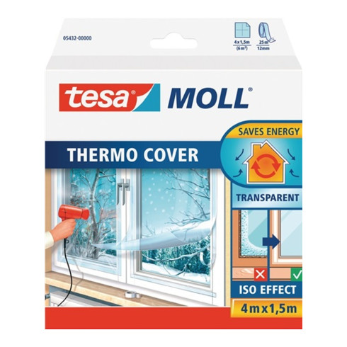 tesamoll® Thermo Cover 5430 Fenster-Isolierfolie 1,7m x 1,5m durchsichtig