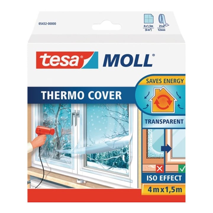 tesamoll® Thermo Cover 5430 Fenster-Isolierfolie 1,7m x 1,5m durchsichtig