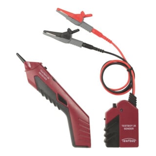 Testboy Leitungssucher-Set Testboy26 rot/schwarz mit LED-Taschenlampe