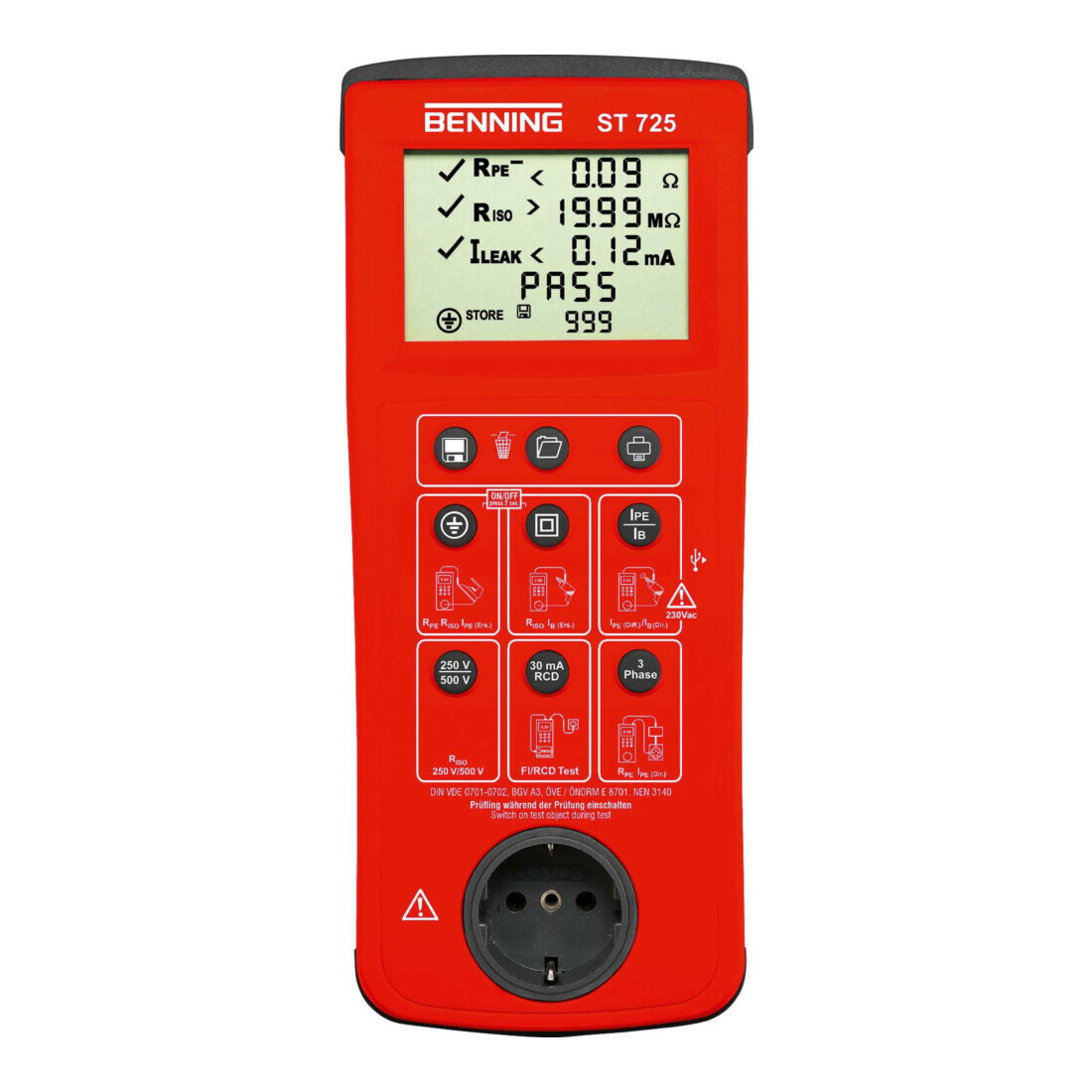 Testeur d'appareils de Benning ST725