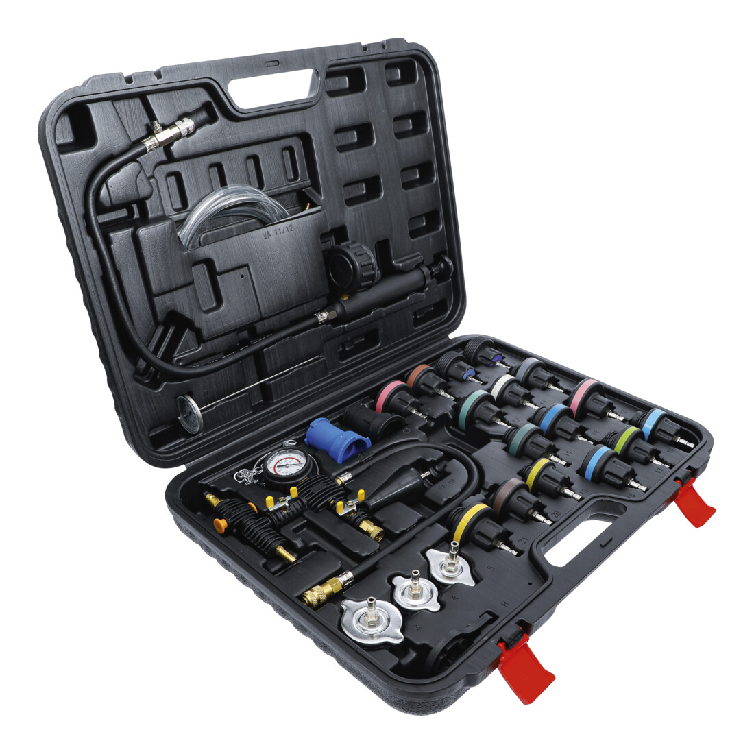 Testeur de circuit de refroidissement avec système de remplissage 27 pièces BGS Do it yourself