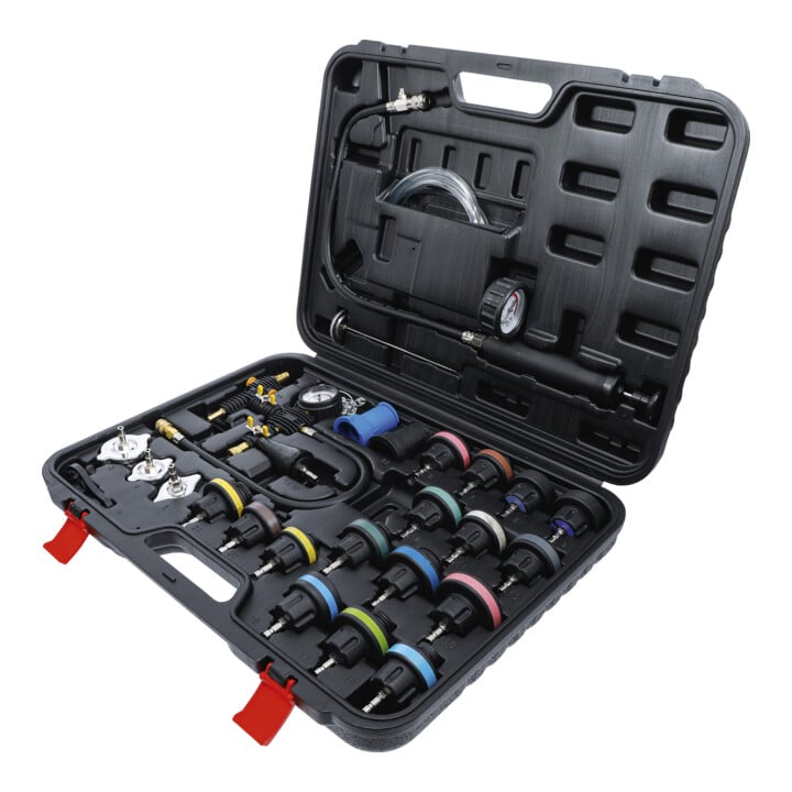 Testeur de circuit de refroidissement avec système de remplissage 27 pièces BGS Do it yourself
