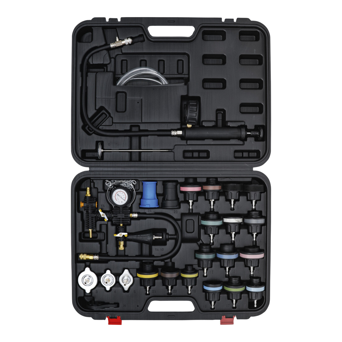 Testeur de circuit de refroidissement avec système de remplissage 27 pièces BGS Do it yourself