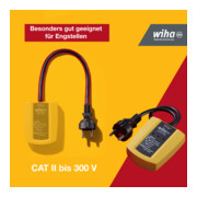 Testeur de prise de courant Wiha 230 V CA, CAT II 2 piles AAA incluses-5