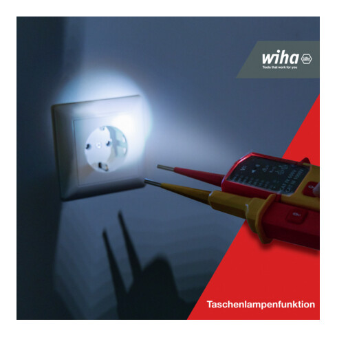 Testeur de tension et de continuité Wiha 12 – 1 000 V CA, CAT IV 2 piles AAA incluses
